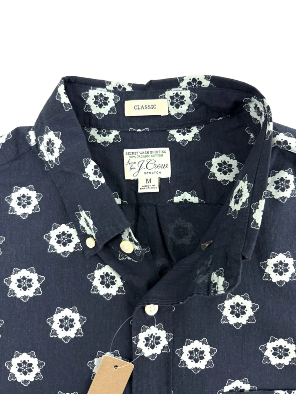 J. Crew Short-sleeve Stretch Secret Wash Cotton Poplin Shirt in Floral